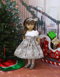 Advent Snowflakes - dress, tights & shoes for Little Darling Doll or 33cm BJD