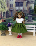 Alpine Paisley - dirndl ensemble with tights & shoes for Little Darling Doll or 33cm BJD