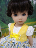 Alpine Summer - dirndl ensemble with tights & boots for Little Darling Doll or 33cm BJD