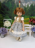 Alpine Wildflowers - dirndl ensemble with tights & boots for Little Darling Doll or 33cm BJD