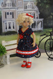 American Beauty - dress, tights & shoes for Little Darling Doll
