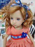 American Butterfly - dress, tights & shoes for Little Darling Doll or 33cm BJD