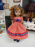 American Butterfly - dress, tights & shoes for Little Darling Doll or 33cm BJD