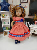 American Butterfly - dress, tights & shoes for Little Darling Doll or 33cm BJD