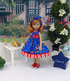 American Mickey - dress & sandals for Little Darling Doll or 33cm BJD