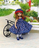 American Paisley - dress, hat, tights & shoes for Little Darling Doll or other 33cm BJD