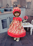 Apple Pie - dress, hat, tights & shoes for Little Darling Doll or other 33cm BJD