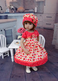 Apple Pie - dress, hat, tights & shoes for Little Darling Doll or other 33cm BJD