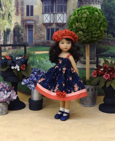 Autumn Beauty - dress, hat, socks & shoes for Little Darling Doll or 33cm BJD