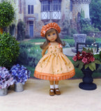 Autumn Fields - dress, hat, socks & shoes for Little Darling Doll or 33cm BJD