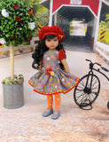 Autumn Hedgehog - dress, beret, tights & shoes for Little Darling Doll or other 33cm BJD