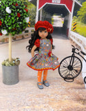 Autumn Hedgehog - dress, beret, tights & shoes for Little Darling Doll or other 33cm BJD