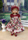 Autumn Pansy - dress, hat, tights & shoes for Little Darling Doll or other 33cm BJD