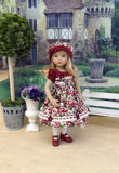 Autumn Pansy - dress, hat, tights & shoes for Little Darling Doll or other 33cm BJD