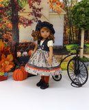 Autumn Ride - dress, vest, beret, tights & shoes for Little Darling Doll or 33cm BJD