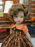 Autumn Spice - dress, hat, tights & shoes for Little Darling Doll or 33cm BJD