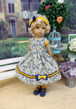 Autumn Winds - dress, hat, tights & shoes for Little Darling Doll