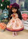 Autumnal Bouquet - dress, hat, tights & shoes for Little Darling Doll or 33cm BJD