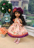 Autumnal Bouquet - dress, hat, tights & shoes for Little Darling Doll or 33cm BJD