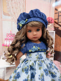 Bachelor Buttons - dress, hat, tights & shoes for Little Darling Doll or 33cm BJD