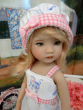 Barnyard - romper, hat, socks & tennis shoes for Little Darling Doll or 33cm BJD