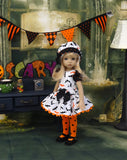 Bats in the Belfry - dress, hat, tights & shoes for Little Darling Doll or other 33cm doll