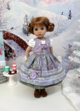 Bavarian Frost - dirndl ensemble with tights & boots for Little Darling Doll or 33cm BJD