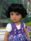 Bavarian Morning Glory - dirndl ensemble with tights & boots for Little Darling Doll or 33cm BJD