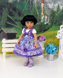 Bavarian Morning Glory - dirndl ensemble with tights & boots for Little Darling Doll or 33cm BJD