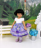 Bavarian Morning Glory - dirndl ensemble with tights & boots for Little Darling Doll or 33cm BJD