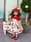 Bear Hugs - dress, hat, tights & shoes for Little Darling Doll