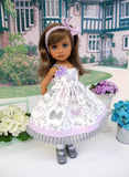 Beautiful Butterfly - dress, socks & shoes for Little Darling Doll or 33cm BJD