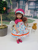 Bird in Hand - dress, hat, tights & shoes for Little Darling Doll or 33cm BJD