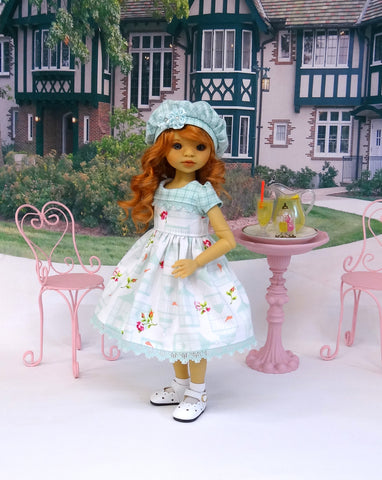 Bird's Song - dress, hat, socks & shoes for Little Darling Doll or 33cm BJD