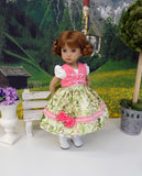 Bitty Fraulein - dirndl ensemble with tights & boots for Little Darling Doll or 33cm BJD
