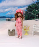 Bitty Seahorse - romper, hat & sandals for Little Darling Doll or 33cm BJD