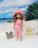 Bitty Seahorse - romper, hat & sandals for Little Darling Doll or 33cm BJD
