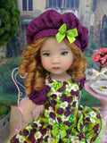 Blackberry Jubilee - dress, beret, tights & shoes for Little Darling Doll or other 33cm BJD