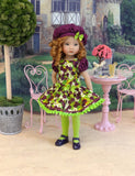Blackberry Jubilee - dress, beret, tights & shoes for Little Darling Doll or other 33cm BJD