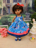 Blue Bunny - dress, socks & shoes for Little Darling Doll or 33cm BJD