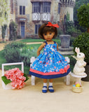 Blue Bunny - dress, socks & shoes for Little Darling Doll or 33cm BJD