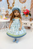 Blue Skies - dress, hat, socks & shoes for Little Darling Doll or 33cm BJD