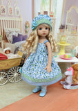 Bonny Blue - dress, hat, socks & shoes for Little Darling Doll or 33cm BJD