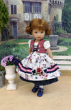 Briar Rose - dirndl ensemble with tights & shoes for Little Darling Doll or 33cm BJD