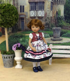 Briar Rose - dirndl ensemble with tights & shoes for Little Darling Doll or 33cm BJD