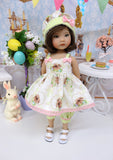 Bunny Basket - babydoll top, bloomers, hat & sandals for Little Darling Doll or 33cm BJD