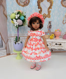 Bunny Kisses - dress, hat, tights & shoes for Little Darling Doll or 33cm BJD