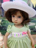 Bunny Peeps - dress, hat, tights & shoes for Little Darling Doll or 33cm BJD