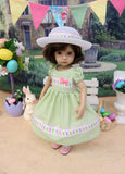 Bunny Peeps - dress, hat, tights & shoes for Little Darling Doll or 33cm BJD