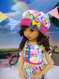 Butterfly Garden - romper, hat, socks & shoes for Little Darling Doll or other 33cm BJD